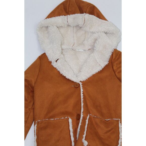 Girls SHEIN White Faux Fur Zip Jacket – Size 7Y - Picture 5 of 5
